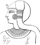 A depiction of an ancient pharaoh
