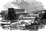 Ruins of the Coliseum in Rome.