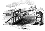 The catapult, a machine used for throwing heavy darts.