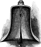 Sectional view of a bell.