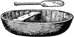 A wicker coracle.