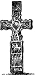 A memorial cross found in Forteviot, Scotland.