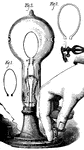 The first filament and bulb created by Thomas Edison.