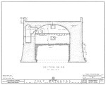 1934 Survey of Fort Matanzas, Cross Section on B-B Elevation, No. 15-5, US Department of  the Interior, Office of National Parks,  Sheet 12 of 12.
