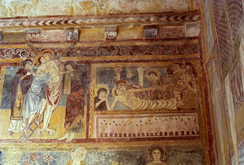 Bominaco, Oratory of San Pellegrino, Deposition and Entombment of Jesus