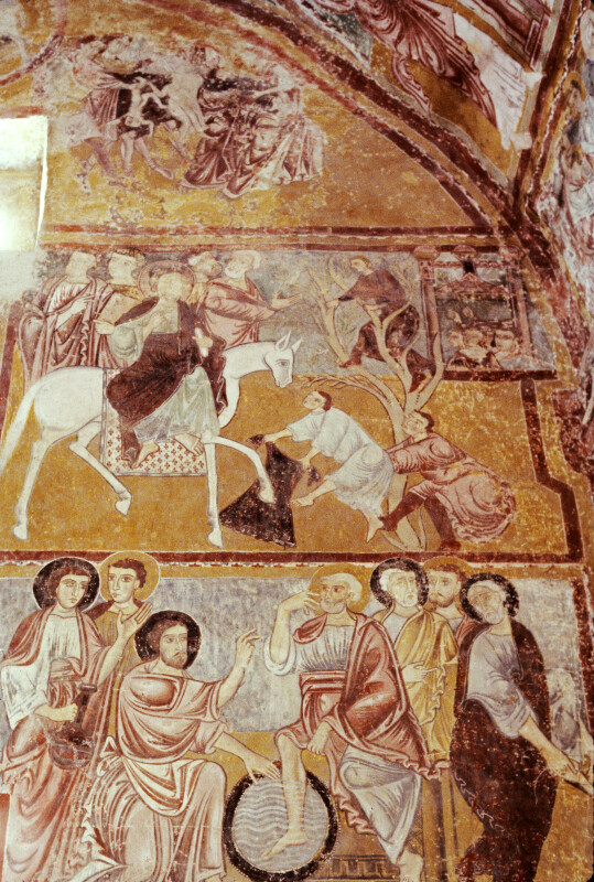 Bominaco, Oratory of San Pellegrino, Massacre of the Innocents, Entry into Jerusalem, Washing of the Feet of the Apostles