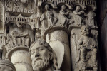 Chartres Cathedral, Maiestas Domini portal, capital frieze, rejection of the offerings of Anna and Joachim