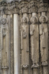 Chartres Cathedral, Maiestas Domini portal, left jamb figures