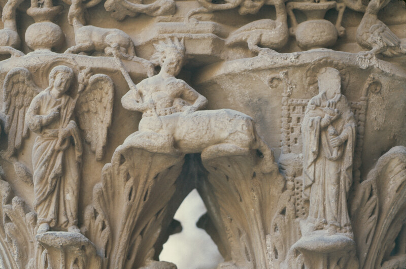 Monreale Cathedral, Cloister Capital, Annunciation with Centaur