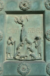 Monreale cathedral, bronze doors of Bonannus of Pisa, Cain and Abel