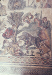 Piazza Armerina, Mosaic of the Little Hunt, Killing of the Boar