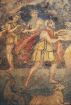 Piazza Armerina, Mosaics, Odysseus and His Men Offer Wine to Polyphemus