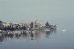 Poreč, view of the promontory with towers of the Eufrasian complex and Sv. Franjo, the Franciscan church
