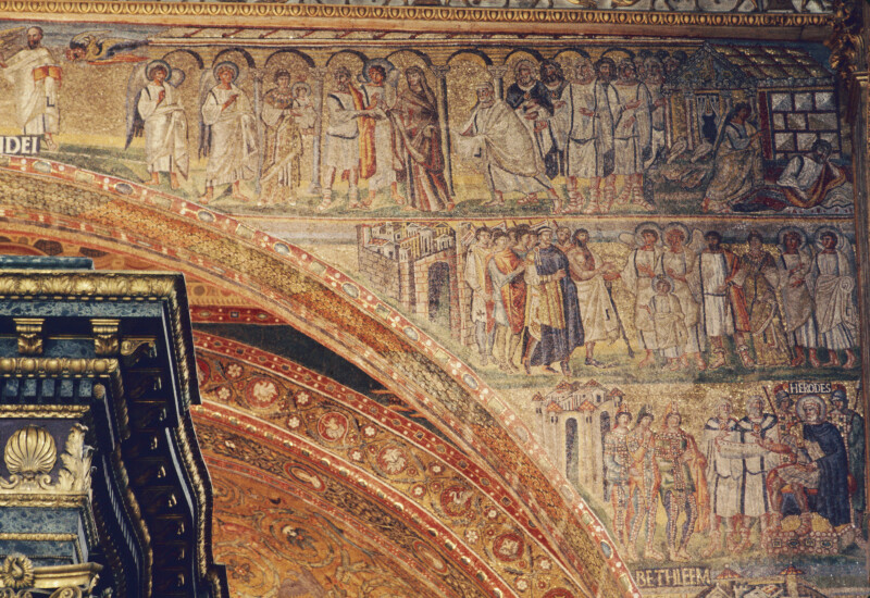 Rome, Santa Maria Maggiore, Sanctuary Arch, Mosaics of Infancy of Jesus, Right Side