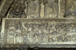 San Clemente a Casáuria, west portal, lintel, translation of the relics of St. Clement