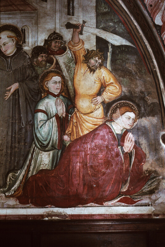 Subiaco, Sacro Speco, Upper Church, South Transept, Martyrdom of St. Flavia and the Companions of St. Placidus