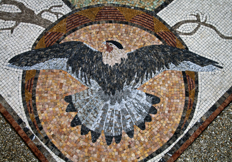 A Bald Eagle in a Mosaic