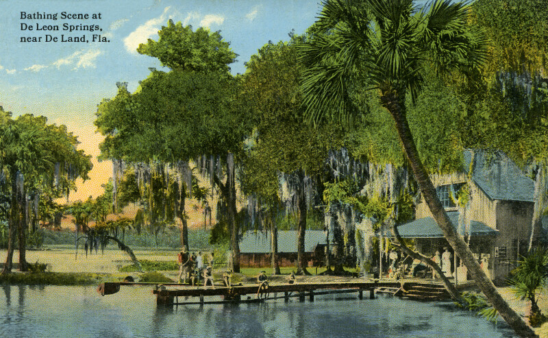 A Bathing Scene at De Leon Springs, DeLand, Florida