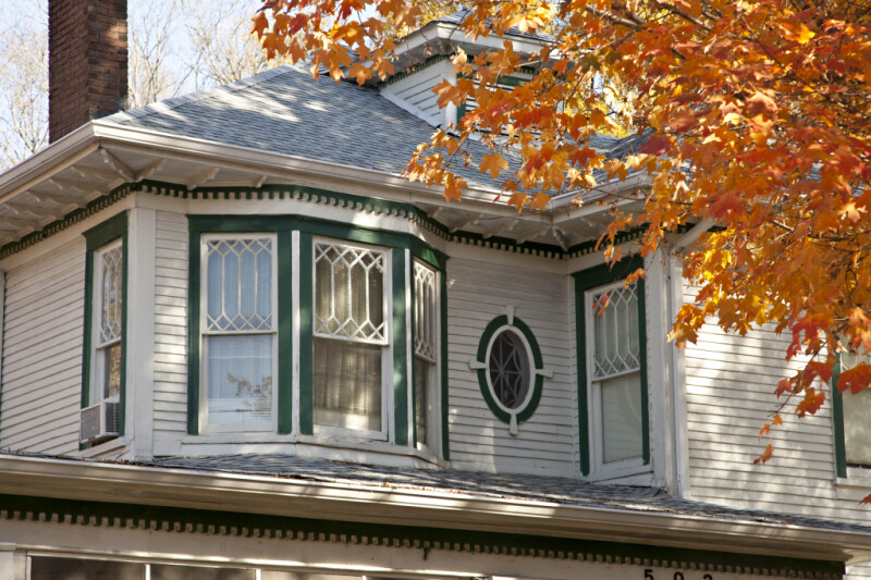 A Bay Window on the Second Floor of the Sewell Home