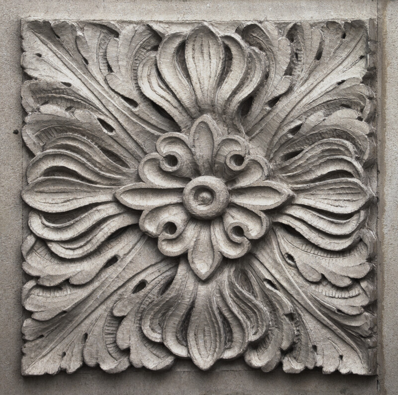 A Carved Panel with a Floral Motif