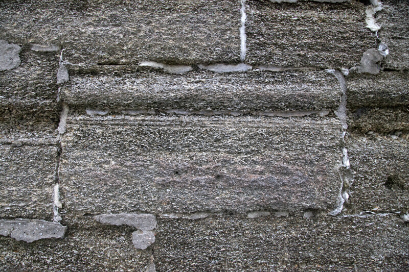 A Close-Up of a Coquina Ashlar