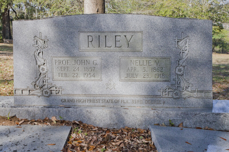 A Closer View of John Gilmore Riley's Grave