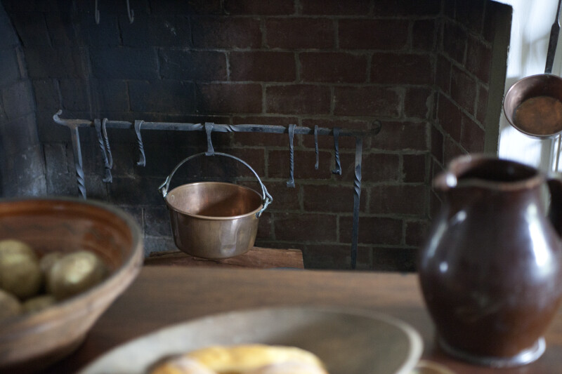 A Copper Pot in the Fireplace
