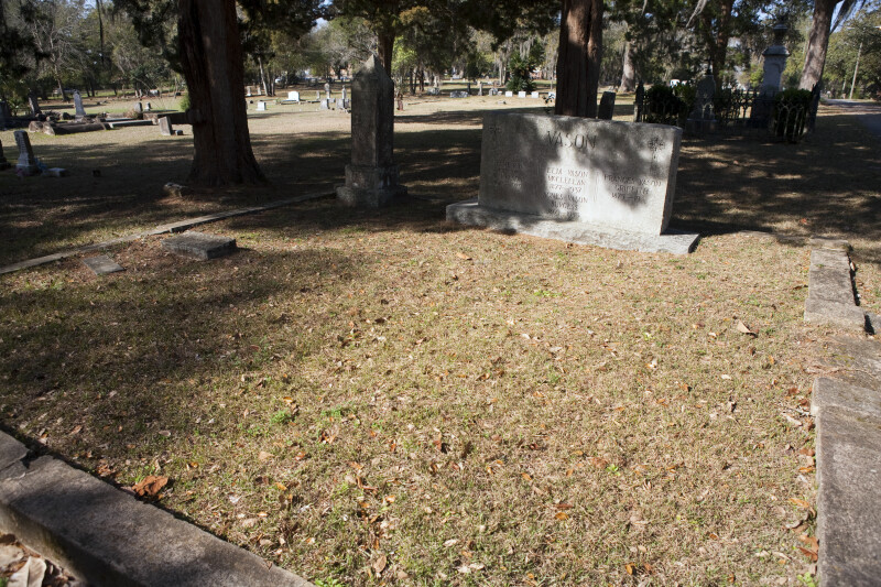 A Curbed Cemetery Plot