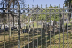 A Fence Demarcates the Boundary of a Cemetery