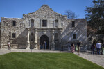 A Front View of the Church Building at the Alamo