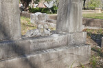 A Grave Marker with a Pair of Lambs