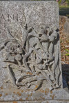 A High-Relief of Flowers on a Headstone