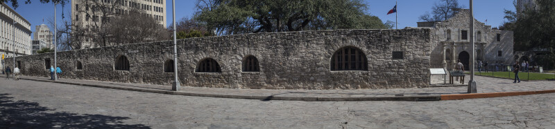 A Panoramic View of the Alamo Mission