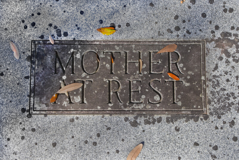 A Plaque on a Ground Ledger for Mother