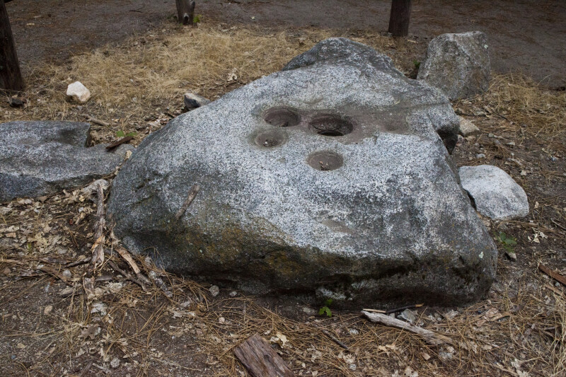 A Pounding Rock at Ahwahnee Village