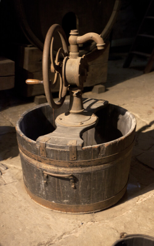 A Rotary Pump to Extract Wine from Casks