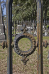 A Round Element in a Cemetery Fence
