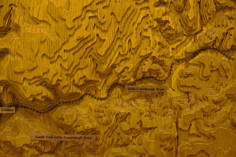A Section of a Model Showing the Topography along the Little Conemaugh River