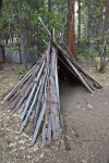 A Side View of a Bark House in Ahwahnee Village