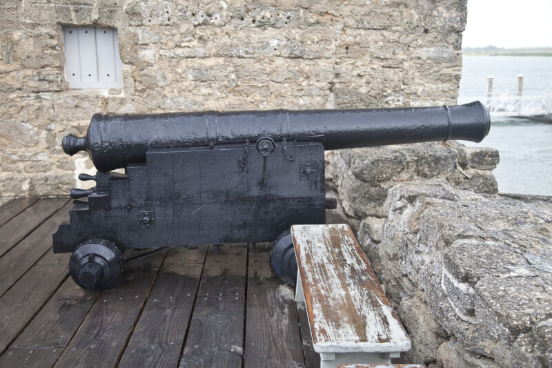 A Side View of a Cannon