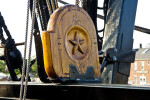 A Star Carved into a Piece of Wood