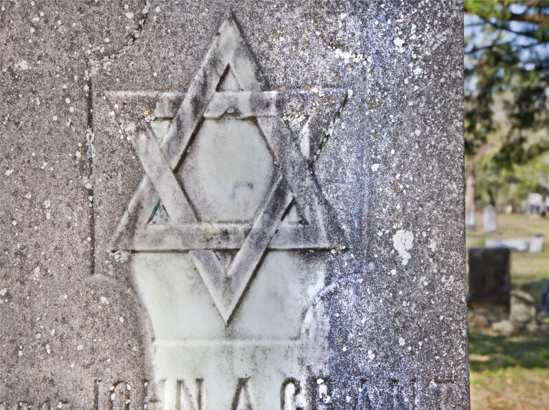 A Star of David on an Obelisk