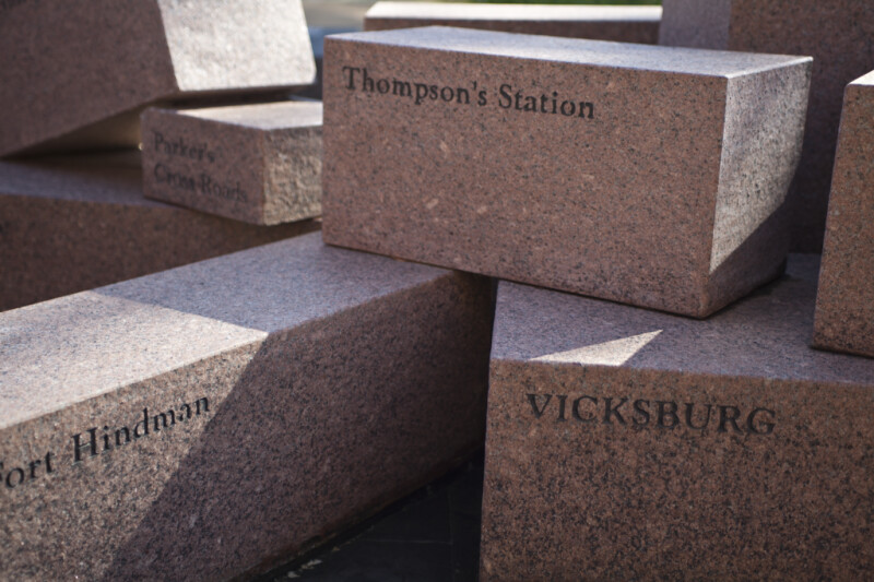 A Stone Block Representing the Campaign of Vicksburg