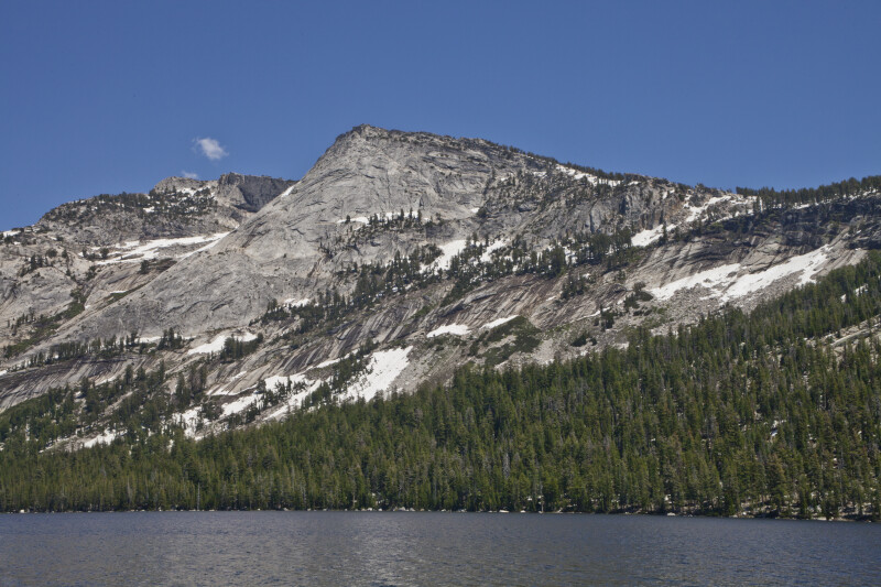 A View of Tenaya Peak by a Lake