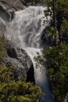 A View of Water Spraying from a Waterfall