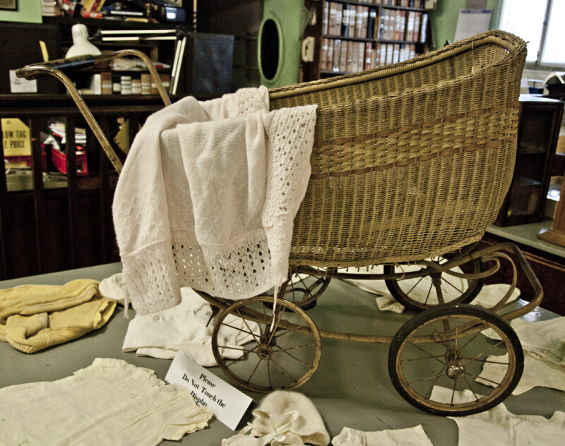A Wicker Baby Buggy