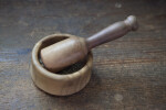 A Wooden Mortar and Pestle