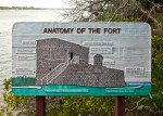 A Wooden Sign Showing the Anatomy of Fort Matanzas