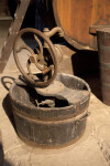 A Wooden Tub with a Rotary Crank