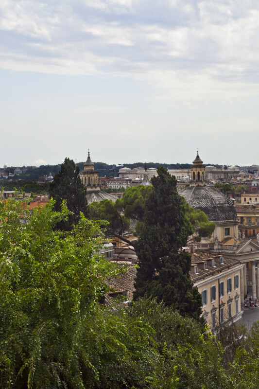 Aerial View of the Villa Borghese Gardens